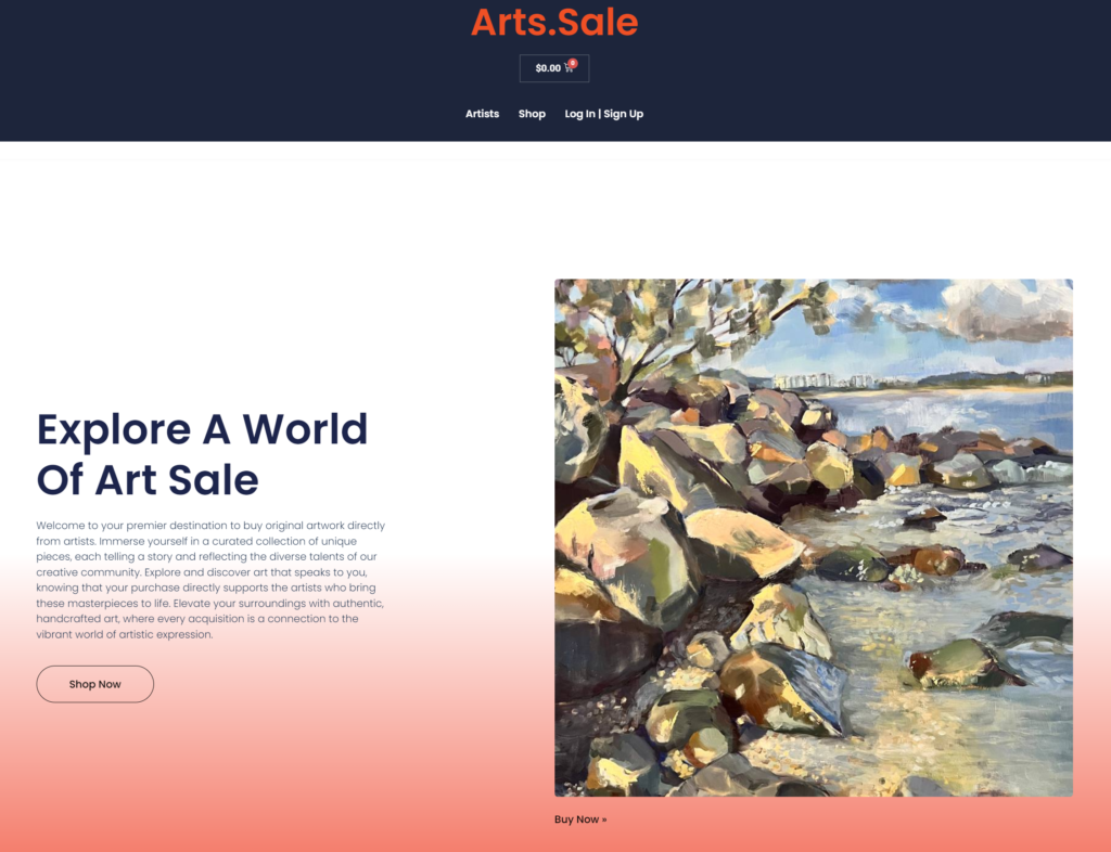 arts.sale website